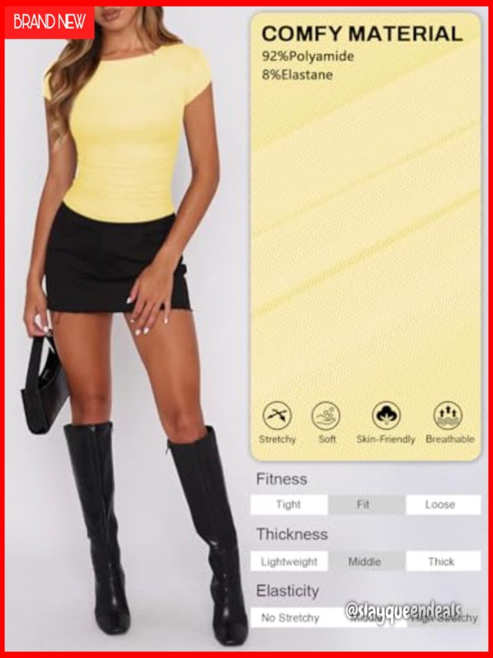 Mesh Ruched Crop Top, Boat Neck Cap Sleeve, Double Lined Stretch Tee - Picture 5 of 6